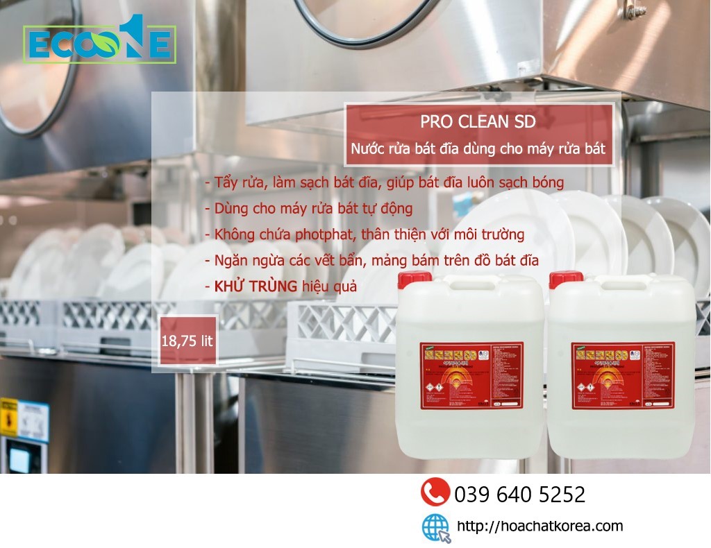   nước rửa bát công nghiệp Pro Clean SD